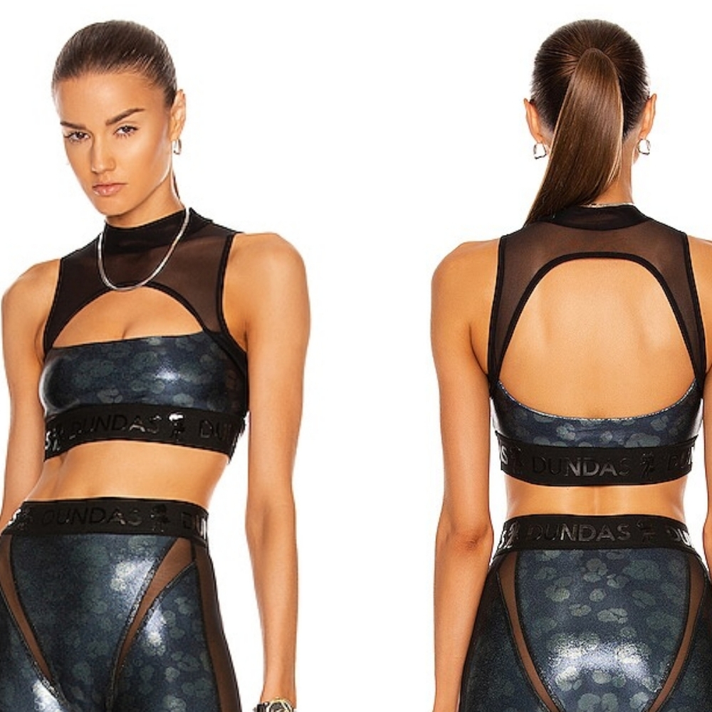 Dundas Peyton Top in Metallic Panther Size M New With Tags